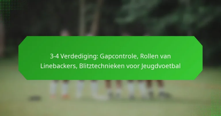 3-4 Verdediging: Gapcontrole, Rollen van Linebackers, Blitztechnieken voor Jeugdvoetbal