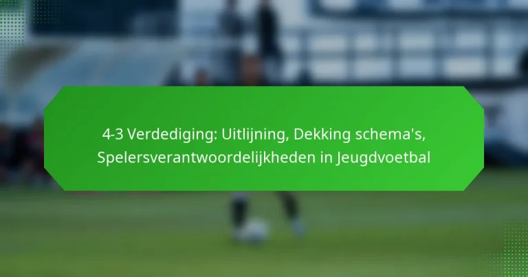 4-3 Verdediging: Uitlijning, Dekking schema’s, Spelersverantwoordelijkheden in Jeugdvoetbal