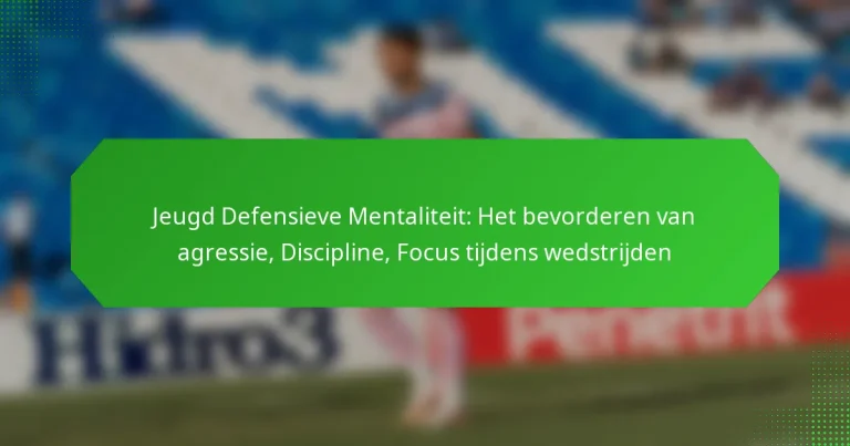 Jeugd Defensieve Mentaliteit: Het bevorderen van agressie, Discipline, Focus tijdens wedstrijden