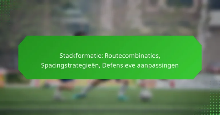 Stackformatie: Routecombinaties, Spacingstrategieën, Defensieve aanpassingen