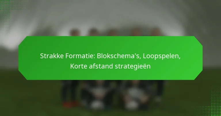 Strakke Formatie: Blokschema’s, Loopspelen, Korte afstand strategieën